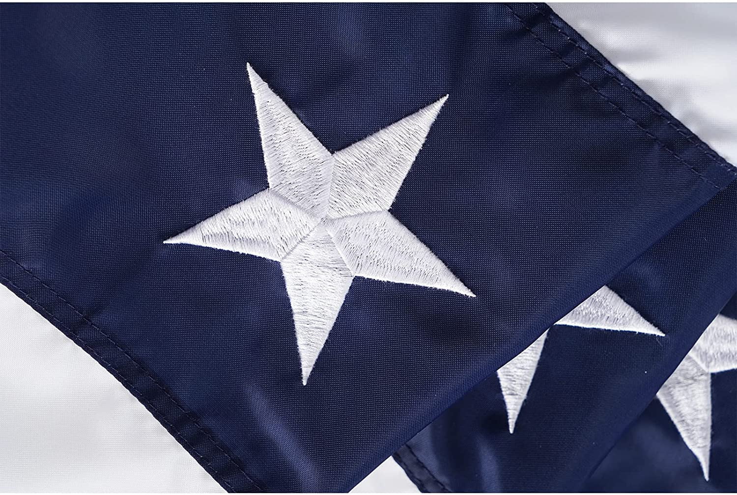 TOPFLAGS American Flag Bunting Outdoor 3x6 Ft US Pleated Fan Flag Embroidered Stars Pleated Bunting Oxford Nylon for Patriotic, Memorial Day, 4th of July Outside Banner