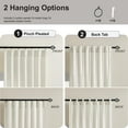 thumbnail image 6 of Muuphra Pinch Pleated Light Filtering Linen Blended Curtains with Metal Rings and Hooks for Living Room Bedroom,2 Panels,Ivory White,40"×63", 6 of 8