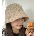 thumbnail image 3 of CoCopeaunt Women Knit Bucket Hat Slouchy Cable Warm Soft Cap Cute Thick Fisherman Hat, 3 of 7