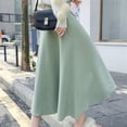 thumbnail image 4 of PIKADINGNIS Spring Womens Black Long Skirt Casual Solid Color Knitted High Waist Skirts Women Korean Fashion Mid-Length Skirt, 4 of 6