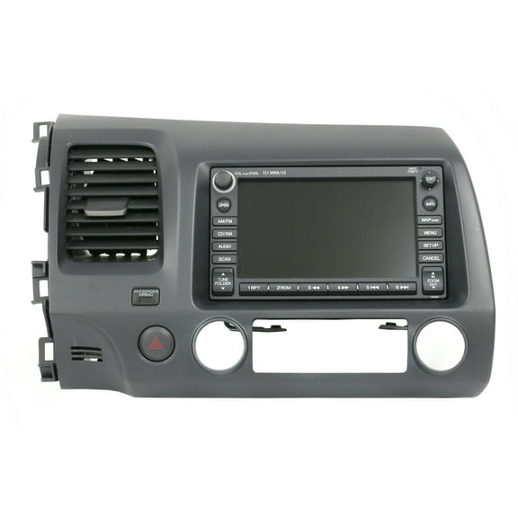 Restored Honda AM FM XM Navi Receiver for 2007-2009 Civic w Vents Bezel, Code Included (Refurbished)