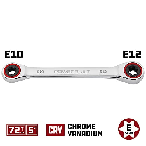 Powerbuilt 641760 Ratcheting Double Box End E Star Wrench E10