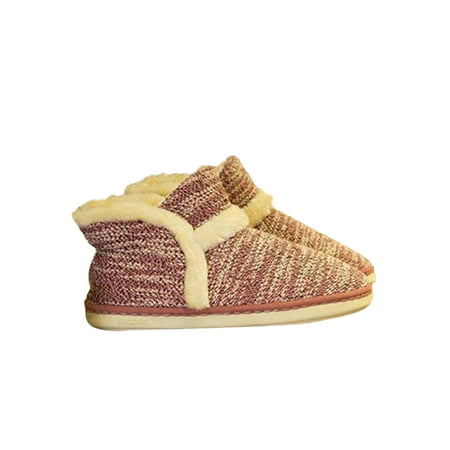 

Rotosw Ladies Men Flat Plush Furry Winter Ankle Boots Low Heel Fluffy Casual Slippers Shoes