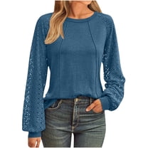 Womens Long Sleeve Shirts Casual Tops Dressy Outfits Fall Fashion Blouses Lace Clothes Y2k