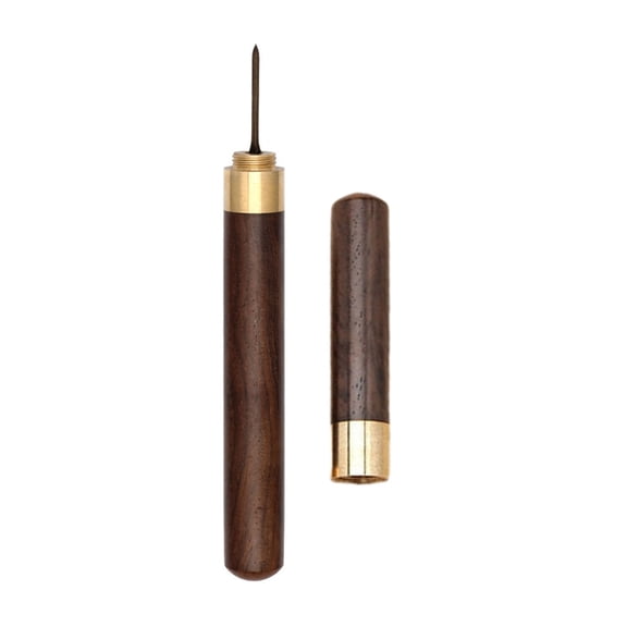Wood Handle Hole Punching Awl Tool Comfortable Grip For1eatherSewing Stitching