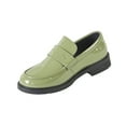 thumbnail image 3 of Women's Spring New Mary Loafers - Thick Sole Preppy British - Leather Shoes Green, 3 of 5