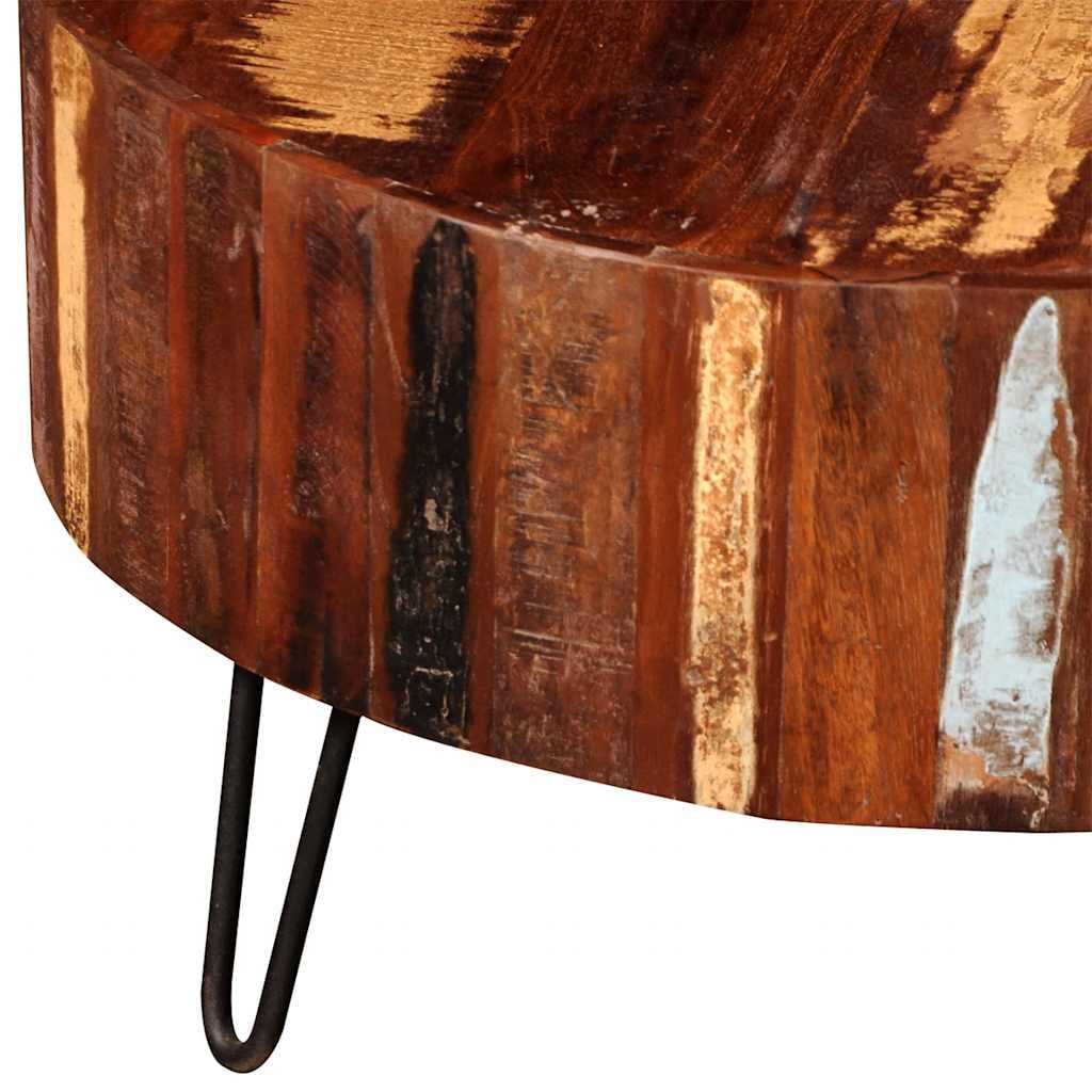 vidaXL 1 Piece Round Coffee Table Solid Reclaimed Wood for Living Room