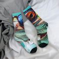thumbnail image 5 of KLL Stylish Sunglasses Iguana Print Cool Socks Men's Women's Crew Socks Funny Crazy Novelty Stockings, 5 of 6