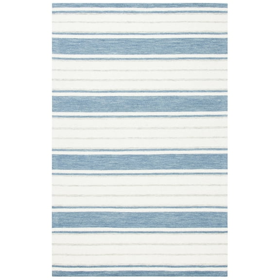 SAFAVIEH Metro Bruno Striped Area Rug, Blue/Ivory, 3' x 5'
