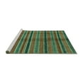 thumbnail image 2 of Ahgly Company Machine Washable Indoor Rectangle Oriental Turquoise Blue Modern Area Rugs, 8' x 10', 2 of 4