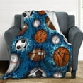 thumbnail image 4 of LHSHID Basketball Baseball Blanket Flannel Soft and Comfortable Anti static Bed Sofa Blanket 30x40in, 4 of 6