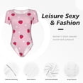 thumbnail image 4 of Fotbe Strawberry And Heart Body de Mujer con Cuello Redondo y Mangas Cortas, Sin Mangas Ajustado, Suave, Cómodo y Básico-X-Large, 4 of 7