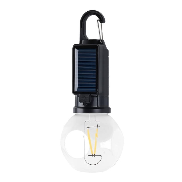 Solar Tent Lights,Solar Rechargeable Hooked Camping Light,Portable LED Camping Lantern 4 Modes Tungsten Light Tent Lamp with Clip Hook for Camping, Hiking, Backpacking, Emergency Outage