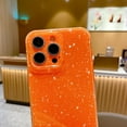 thumbnail image 4 of Compatible with iPhone 14 Pro Max Case 6.7 inch, Cute Glitter Bling Slim Bumper Shockproof Sparkly Soft Phone Case for Women Girls (Orange), 4 of 14