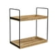 thumbnail image 4 of Organizador de encimera de baño, organizador de tocador, soporte de mostrador de baño de madera de 2 niveles, bandeja de tocador de pie para el hogar, 4 of 9