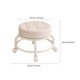 thumbnail image 3 of Taburete bajo de polea para el hogar con ruedas, taburete para caminar para niños, asiento suave (blanco), 3 of 5