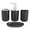 Black, variant on 4 Pieces ABS Bathroom Accessories Set Bath Ensemble Toothbrush Cup Toothbrush Holder Soap Dish Decor for Hotel