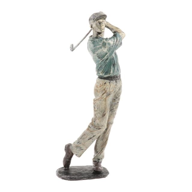 Estatua de resina de hombre golfista, adorno, escultura, obra de arte deportiva, decoración de estantería, regalo A