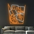 thumbnail image 4 of Handmadetneonsign Gin Made Me Do It Neon Sign, Let The Fun Begin LED Light, Gin Neon Light, 4 of 5