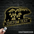 thumbnail image 3 of Craftnamesign Custom Camping Metal Sign, Mountain Campfire Wall Sign, Bear Camping Sign, 3 of 5