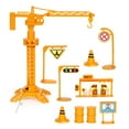 thumbnail image 3 of LHNFT Die Cast Construction Vehicles Play Set (14 Piece Per Set) Project Work Excavator, Tractor, Cement Truck, Dump Truck, Asphalt Roller, Backhoe and Many Road Warning Signs, 3 of 9