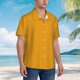 thumbnail image 3 of Balery Goldenrod Camisas hawaianas de manga corta para hombre, camisas playeras de corte holgado, camisas de vacaciones con botones,Medium, 3 of 7
