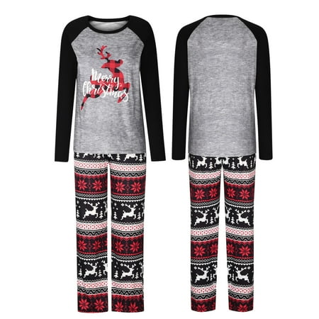 

Christmas Women Mommy Printed Top+Pants Family Matching Pajamas Set