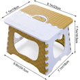 thumbnail image 2 of Folding Chair, Thickened Plastic Folding Stool, Safe and Solid Shower Stool, One Button Opening, Convenient for Indoor and Outdoor Use (Rice Colored), 2 of 5