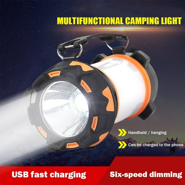 lámpara de camping Lámpara LED para acampar 800mA Linterna colgante de emergencia para aventuras al aire libre (naranja)