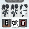 thumbnail image 3 of Two Black Roses Light Switch Cover Switch Plate Outlet Cover Plug Cover for Electrical Outlet, 3 of 6