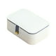 thumbnail image 1 of Caja de almacenamiento de joyas Estuche de joyería para niñas Soporte de exhibición moderno Espacio de almacenamiento Blanco, 1 of 9