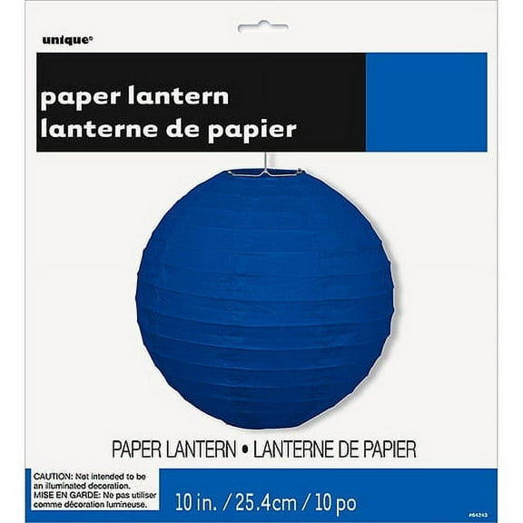 Round Paper Lantern, 10 in, Royal Blue, 1ct