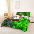 thumbnail image 2 of Castle Fairy Pixelated Miners Letter L Duvet Cover Set for Kids,Abstract Gaming Blocks Bedding Full,3-Piece,No Comforter, 2 of 6