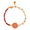 Red, variant on Jewelry Daisy Flower Charm Bracelet - Gold - Toned Chain Bracelet with Colorful Beads for Women