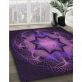 thumbnail image 3 of Ahgly Tapis Rectangulaire Lavable en Machine Intérieur Transitionnel Orchidée Foncée Violet, 6 Pieds x 9 Pieds, 3 of 7