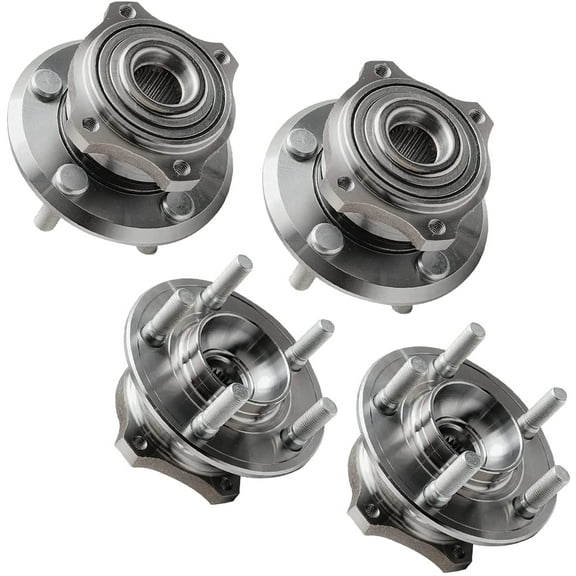 Detroit Axle - 4pc AWD Front Rear Wheel Hub Bearings Replacement for Chrysler 300 Dodge Charger Fits select: 2005-2006 CHRYSLER 300C TOURING, 2007-2008 CHRYSLER 300 TOURING