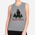 thumbnail image 2 of Santa-Squatch Women's Muscle Tank Small Heather Grey, 2 of 5