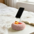 thumbnail image 4 of Klonfd Fuzzy Phone Holder With Snack Bowl Adjustable 360° Rotating Stand Fit 4'' 13'' Phone/Tablet/ Holder Stand For Bed With Soft Plus Fabric Reading, 4 of 4