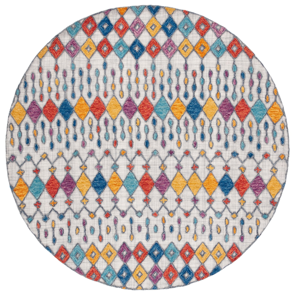 SAFAVIEH Aspen Winfred Geometric Area Rug, Light Grey/Blue, 3' x 5'