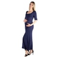 thumbnail image 2 of Maternity Scoop Neck Elbow Sleeve Maxi Dress, 2 of 6