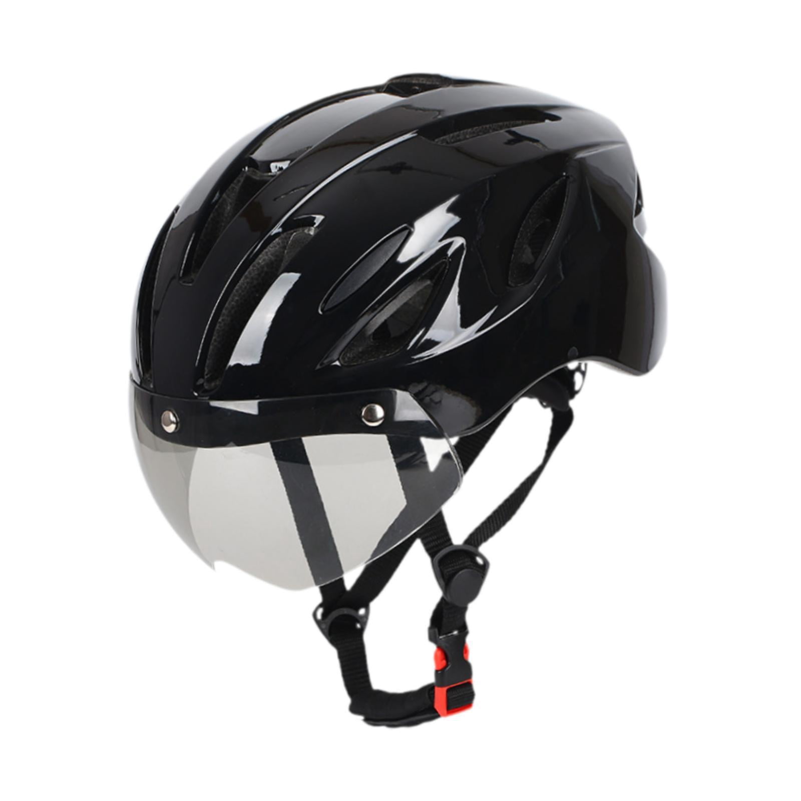 lacooooppia Bike Helmet Hat Equipment Detachable Padded Ventilation Cycling Helmet with Visor for Mountain Bike Road Bike Cycling Outdoor Black