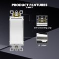 thumbnail image 4 of Light Switch ThUnderway - Decorador de 3 vías, color blanco brillante (paquete de 10), 4 of 9