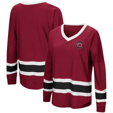 South Carolina Gamecocks Colosseum Women's Marquee Players Oversized Long Sleeve V-Neck Top -
