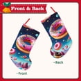thumbnail image 2 of Lsque 18 Inches Starry Sky Colorful Donut Pattern Christmas Stockings Hanging Ornaments,Knitted Xmas Fireplace Hanging Stocking,Holiday Decoration, 2 of 7