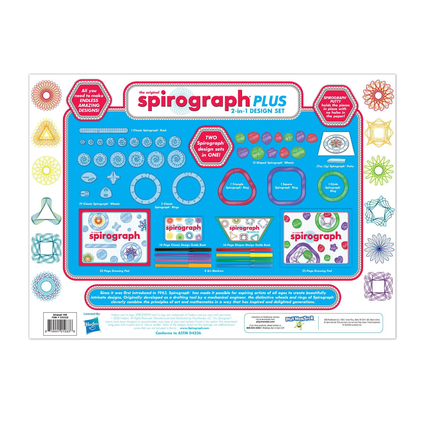  Spirograph Design Set, Multicolor, One Size (SP101) : Toys &  Games