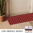 thumbnail image 3 of Red Black Plaid Checkered Pattern Door Rugs,Washable Non Slip Door Mats Indoor,Decorative Door Mats,Entry Mat Indoor for Entrance,Bedroom,Kitchen,Bathroom,16"x47", 3 of 6