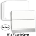 thumbnail image 2 of Hamilco White Cardstock Thick Paper - Blank Index Flash Note & Post Cards Rounded Corners with Envelopes Greeting Invitations Stationary 5 X 7" Heavy weight 100 lb Card Stock 100 Pack with Envelopes, 2 of 5