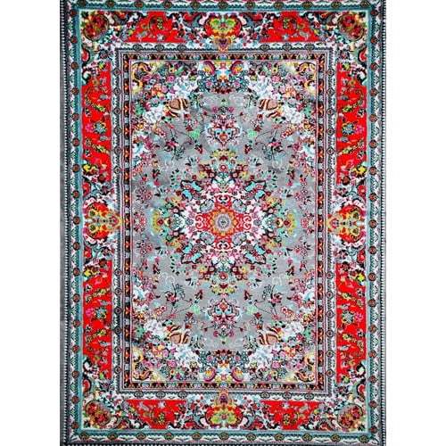 Persian Rugs Tobis Gray Red Indoor Outdoor Area Rug Persian Rugs Tobis Gray Red Indoor