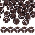 thumbnail image 1 of Paquete de 35 cuentas de balones deportivos redondas de 15 mm marrones de goma para manualidades/ pulseras/ collares, 1 of 7