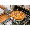 thumbnail image 5 of 4-Piece Large Pizza Stone Set - 13" Thermal Shock Resistant  Pizza Stone with Handle Rack, 19" Natural Bamboo Pizza Peel & Pizza Cutter - Large Baking Stone for Grill and Oven, 5 of 6